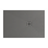 Imperia 1400 x 800mm Graphite Slate Effect Rectangular Shower Tray + Graphite Waste