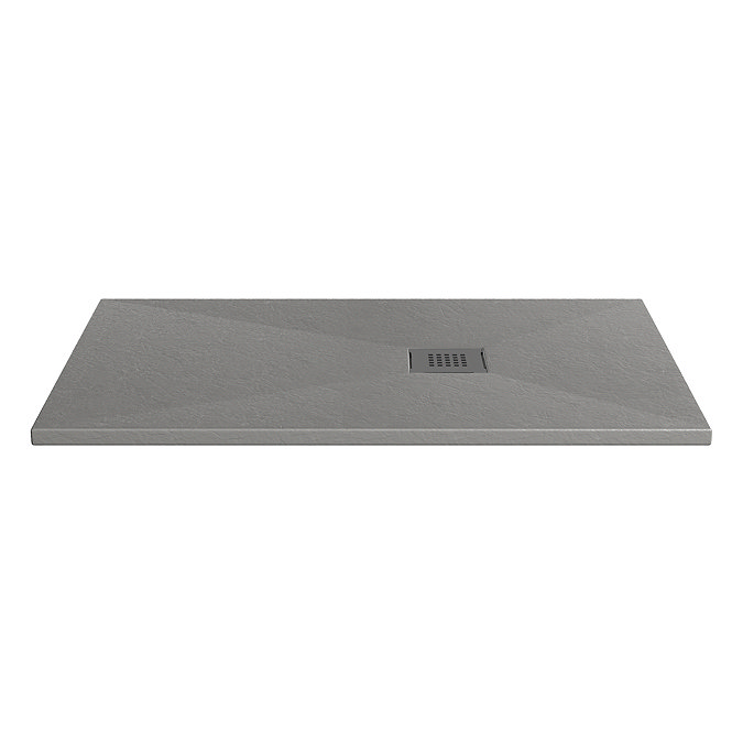 Imperia 1400 x 900mm Graphite Slate Effect Rectangular Shower Tray + Graphite Waste