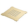 Imperia 1400 x 900mm White Slate Effect Rectangular Shower Tray + Brushed Brass Waste