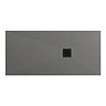 Imperia 1600 x 800mm Graphite Slate Effect Rectangular Shower Tray + Black Waste