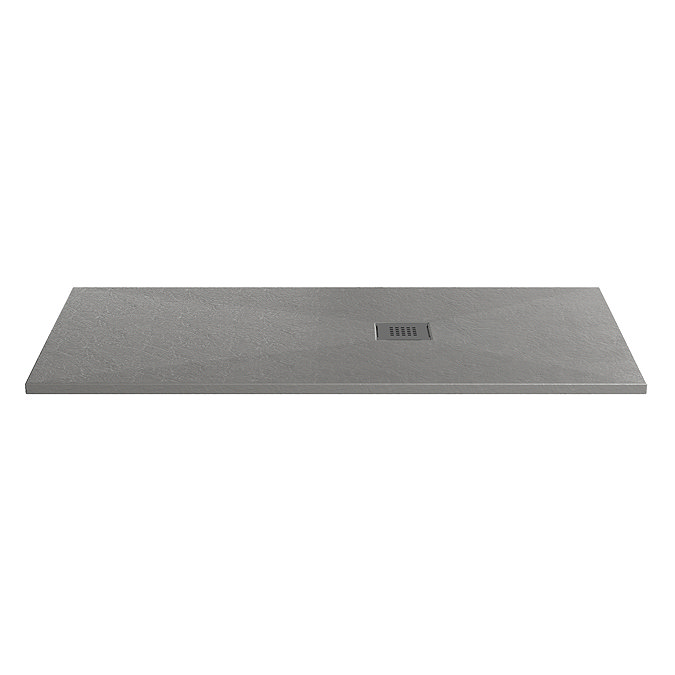 Imperia 1600 x 800mm Graphite Slate Effect Rectangular Shower Tray + Graphite Waste