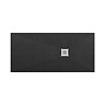 Imperia 1600 x 900mm Black Slate Effect Rectangular Shower Tray with Chrome Waste