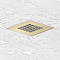Imperia 1600 x 900mm White Slate Effect Rectangular Shower Tray + Brushed Brass Waste