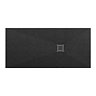 Imperia 1700 x 700mm Black Slate Effect Rectangular Shower Tray + Graphite Waste
