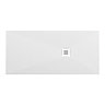 Imperia 1700 x 700mm White Slate Effect Rectangular Shower Tray + White Waste