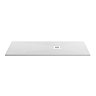 Imperia 1700 x 700mm White Slate Effect Rectangular Shower Tray + White Waste