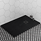 Imperia 1700 x 700mm Black Slate Effect Rectangular Shower Tray + Black Waste