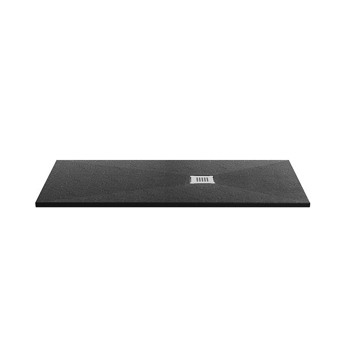 Imperia 1700 x 700mm Black Slate Effect Rectangular Shower Tray with Chrome Waste