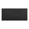 Imperia 1700 x 800mm Black Slate Effect Rectangular Shower Tray + Black Waste