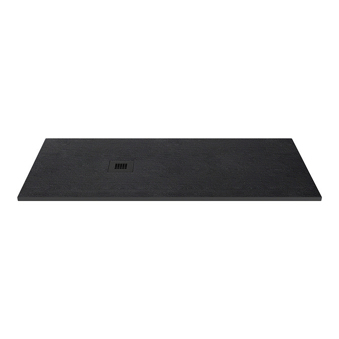 Imperia 1700 x 800mm Black Slate Effect Rectangular Shower Tray + Black Waste