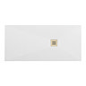 Imperia 1700 x 800mm White Slate Effect Rectangular Shower Tray + Brushed Brass Waste