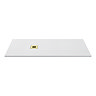 Imperia 1700 x 800mm White Slate Effect Rectangular Shower Tray + Brushed Brass Waste