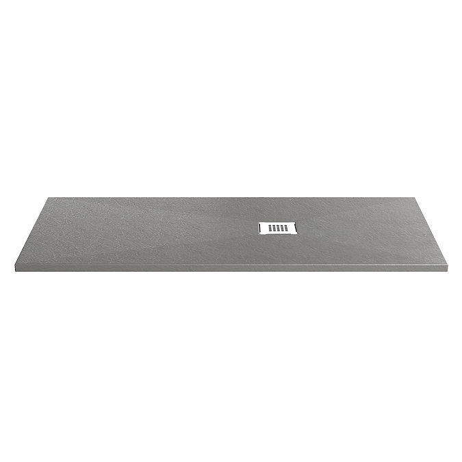 Imperia 1700 x 900mm Graphite Slate Effect Rectangular Shower Tray + White Waste