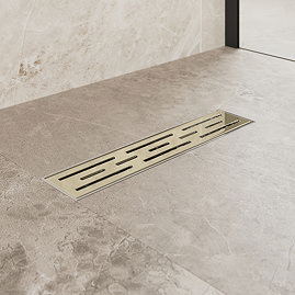 Imperia 300 Linear Grid Cover Waste Kit Brushed Brass