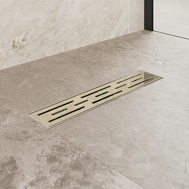 Imperia 300 Linear Grid Cover Waste Kit Brushed Brass