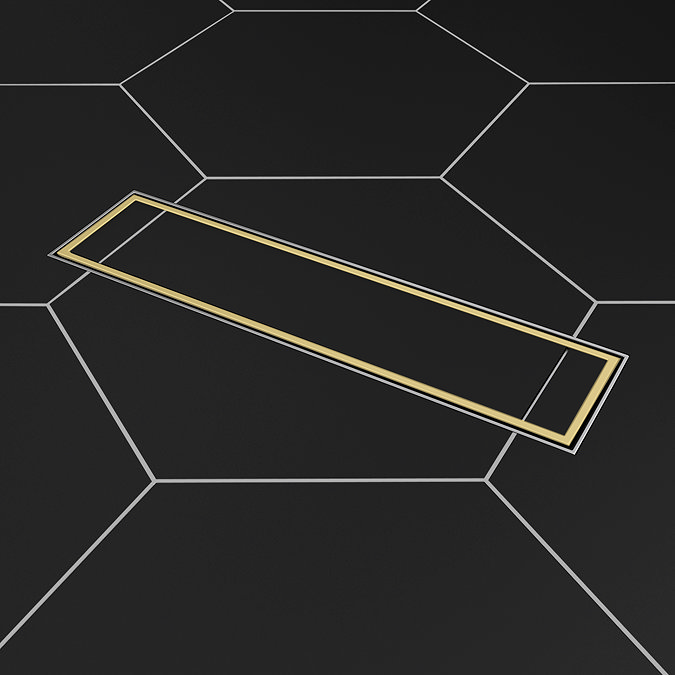 Imperia 300 Linear Tileable Cover Waste Kit Brushed Brass