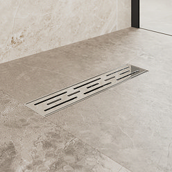 Imperia 300 Linear Grid Cover Waste Kit Brushed Chrome
