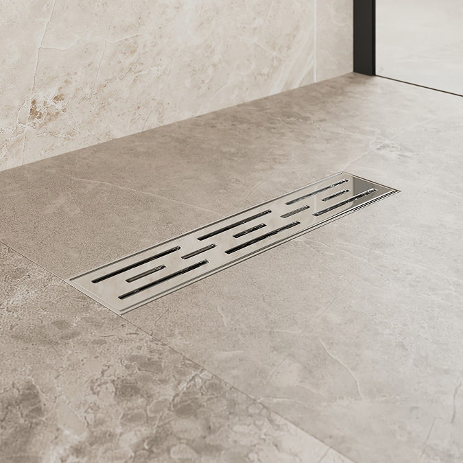 Imperia 300 Linear Grid Cover Waste Kit Brushed Chrome