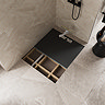 Imperia 300 Linear Wet Room Rectangular Tray Former Kit (End Waste in Brushed Brass)