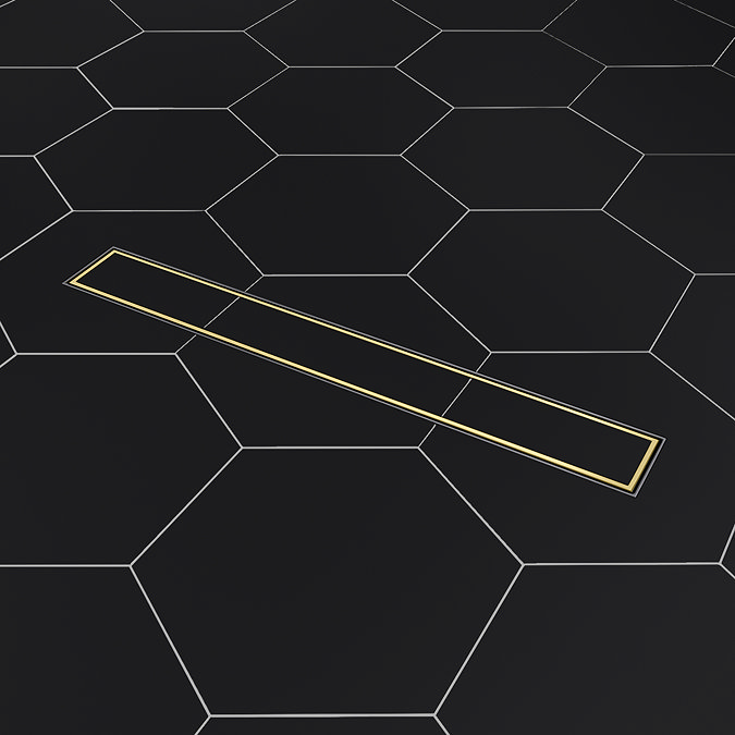 Imperia 600 Linear Tileable Cover Waste Kit Brushed Brass