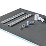 Imperia 600 Linear Wet Room Rectangular Tray Former Kit (End Waste in Chrome)