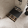 Imperia 600 Linear Wet Room Rectangular Tray Former Kit (End Waste in Matt Black)