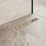 Imperia 600 Linear Wet Room Rectangular Tray Former Kit (Offset Centre Waste in Brushed Brass) 1800 x 900 x 30mm