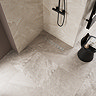 Imperia 600 Linear Wet Room Square Tray Former Kit (End Waste in Chrome)