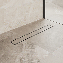Imperia 600 Linear Tileable Cover Waste Kit Matt Black