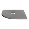Imperia 800 x 800mm Graphite Slate Effect Quadrant Shower Tray + White Waste