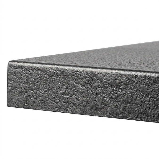 Imperia 800 x 800mm Graphite Slate Effect Quadrant Shower Tray + White Waste