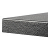 Imperia 800 x 800mm Graphite Slate Effect Quadrant Shower Tray + White Waste