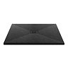 Imperia 800 x 800mm Black Slate Effect Square Shower Tray + Black Waste