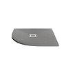 Imperia 800 x 800mm Graphite Slate Effect Quadrant Shower Tray with Chrome Waste