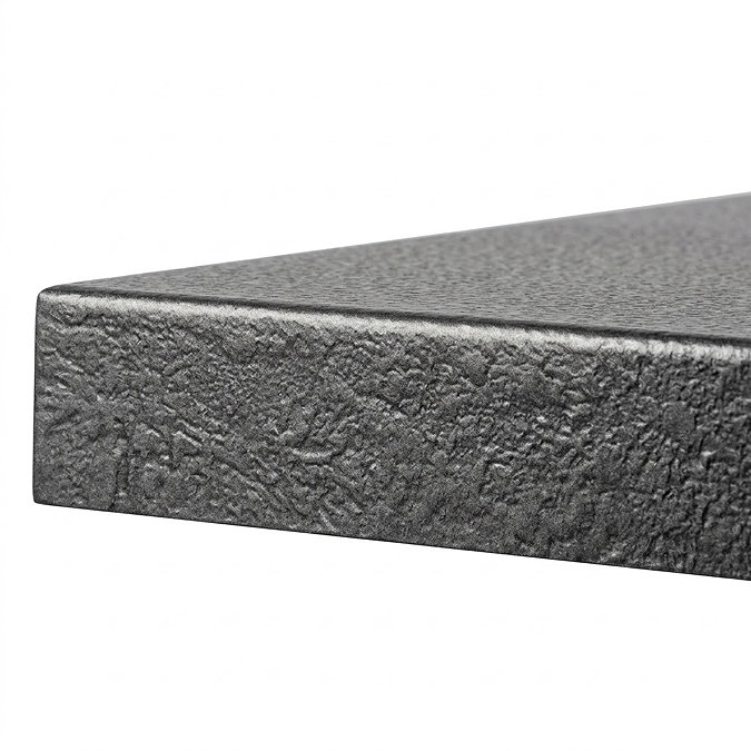 Imperia 800 x 800mm Graphite Slate Effect Quadrant Shower Tray with Chrome Waste