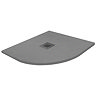 Imperia 900 x 900mm Graphite Slate Effect Quadrant Shower Tray + Graphite Waste Large Image