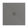Imperia 800 x 800mm Graphite Slate Effect Square Shower Tray + Graphite Waste