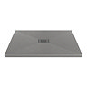 Imperia 800 x 800mm Graphite Slate Effect Square Shower Tray + Graphite Waste