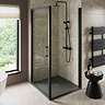 Imperia 800 x 800mm Graphite Slate Effect Square Shower Tray + Graphite Waste