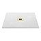 Imperia 800 x 800mm White Slate Effect Square Shower Tray + Brushed Brass Waste