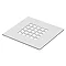 Imperia 800 x 800mm White Slate Effect Square Shower Tray + White Waste  Profile Large Image