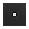 Imperia 900 x 900mm Black Slate Effect Square Shower Tray + White Waste