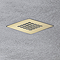 Imperia 900 x 900mm Graphite Slate Effect Quadrant Tray with Brushed Brass Waste