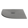 Imperia 900 x 900mm Graphite Slate Effect Quadrant Shower Tray + Graphite Waste