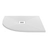 Imperia 900 x 900mm White Slate Effect Quadrant Shower Tray + White Waste