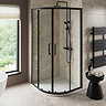 Imperia 900 x 900mm White Slate Effect Quadrant Shower Tray + White Waste