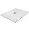 Imperia 900 x 900mm White Slate Effect Square Shower Tray + Brushed Brass Waste