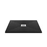 Imperia 900 x 900mm Black Slate Effect Square Shower Tray + Chrome Waste