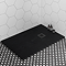 Imperia Black Slate Effect Rectangular Shower Tray 1200 x 700mm with Black Waste