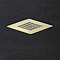 Imperia Black Slate Effect Rectangular Shower Tray 1200 x 700mm with Brushed Brass Waste